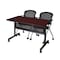 Kobe Rectangle FlipTop Table, 48" W, 29" H, Laminate Top, Mahogany MKFTM4824MH23BK - alternate 1